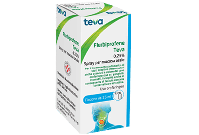 FLURBIPROFENE (TEVA) spray mucosa orale 15 ml 0,25%
