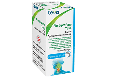 FLURBIPROFENE (TEVA) spray mucosa orale 15 ml 0,25%