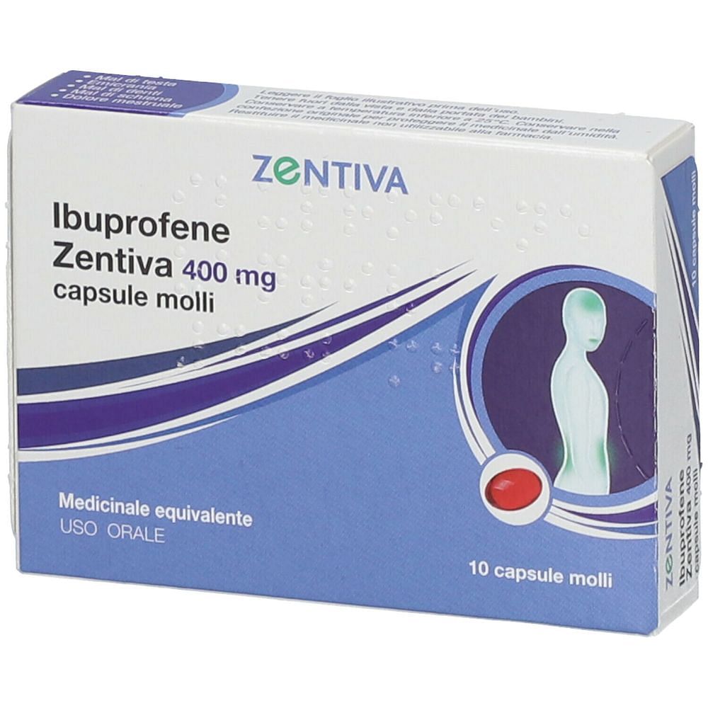 Ibuprofene (Zentiva) 10 Capsule Molli 400 Mg