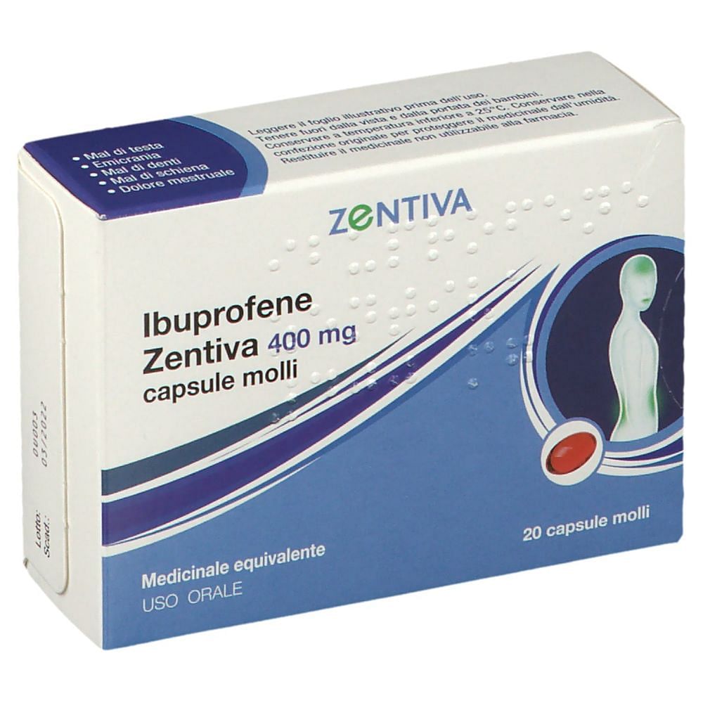 Ibuprofene (Zentiva) 20 Capsule Molli 400 Mg