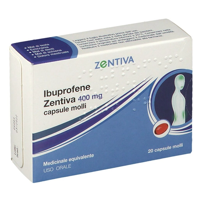 Ibuprofene (Zentiva) 20 Cps Molli 400 Mg