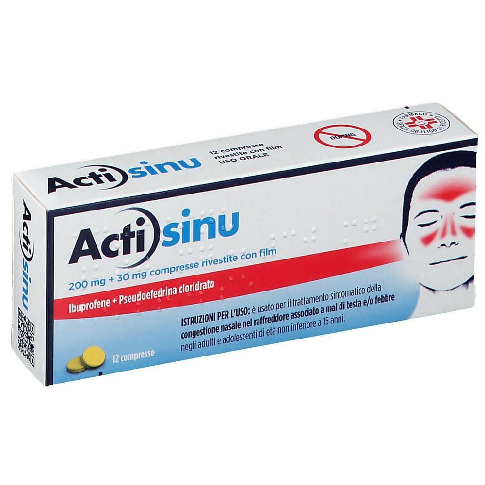 Actisinu 12 Compresse Rivestite 200 Mg + 30 Mg