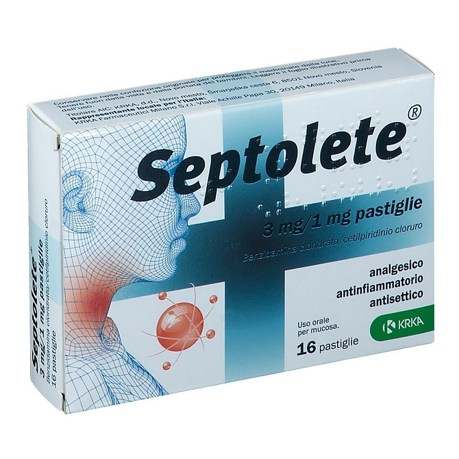 Septolete 16 Pastiglie 3 Mg + 1 Mg Aroma Eucalipto