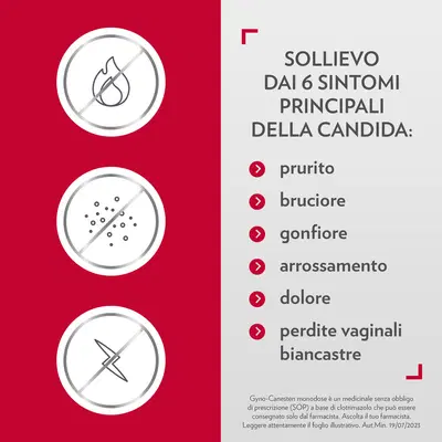 Gyno-Canesten Monodose Trattamento Sintomi Candida contro Prurito, Bruciore Intimo e Perdite, 1 Capsula molle vaginale Gyno-Canesten Monodose Trattamento Sintomi Candida contro Prurito, Bruciore Intimo e Perdite, 1 Capsula molle vaginale