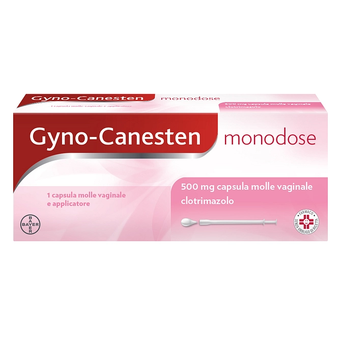 Gyno Canesten Monodose Trattamento Sintomi Candida Contro Prurito, Bruciore Intimo E Perdite, 1 Cps