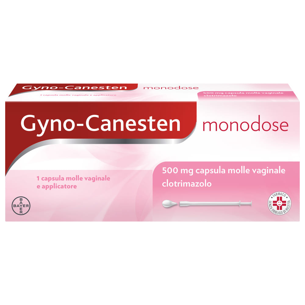 Gyno-Canesten Monodose Trattamento Sintomi Candida contro Prurito, Bruciore Intimo e Perdite, 1 Capsula molle vaginale