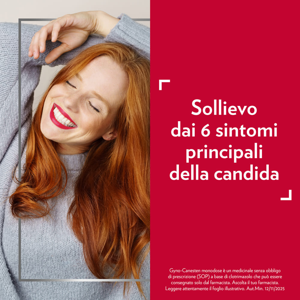 Gyno-Canesten Monodose Trattamento Sintomi Candida contro Prurito, Bruciore Intimo e Perdite, 1 Capsula molle vaginale