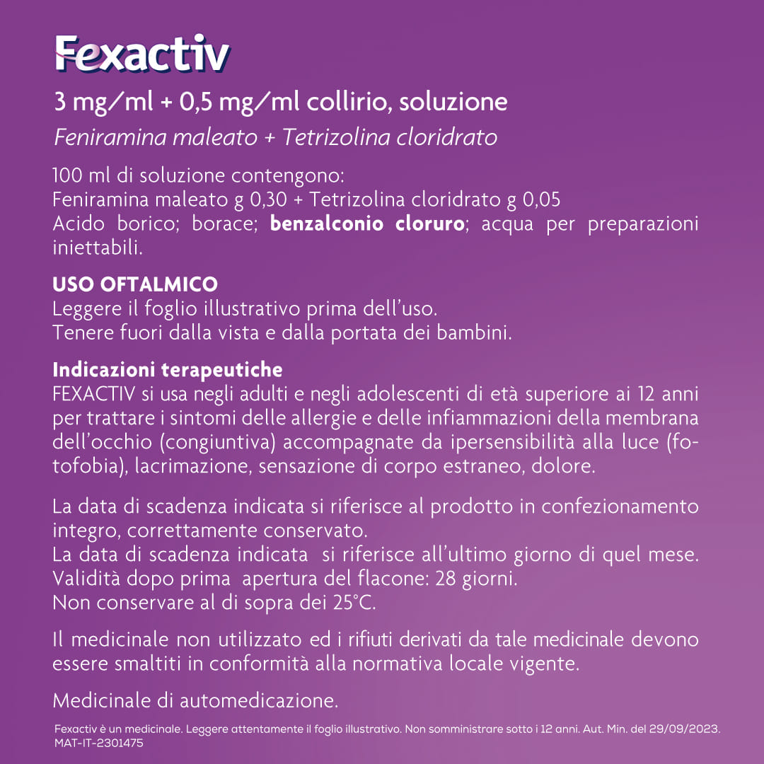 FEXACTIV*COLLIRIO 1FL 10ML