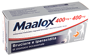 Maalox*40 Cpr Mast 400 Mg+400 Mg