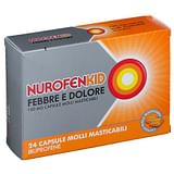 NUROFENKID FEBBRE E DOLORE 24 capsule molli masticabili 100 mg