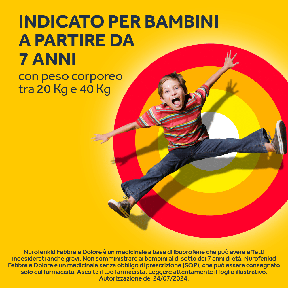 NUROFENKID FEBBRE E DOLORE 24 capsule molli masticabili 100 mg