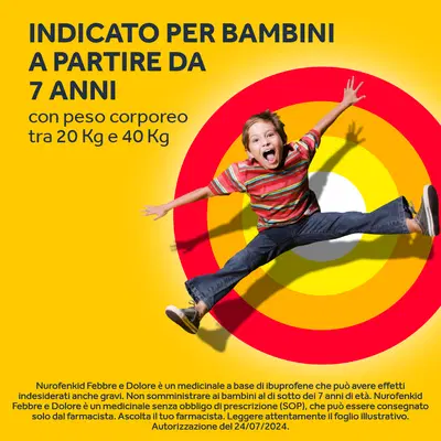 NUROFENKID FEBBRE E DOLORE 24 capsule molli masticabili 100 mg NUROFENKID FEBBRE E DOLORE 24 capsule molli masticabili 100 mg