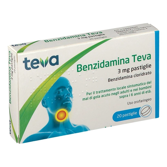 Benzidamina (Teva) 20 Pastiglie 3 Mg