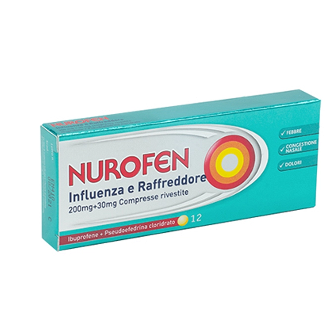 Nurofen Influenza E Raffreddore 12 Cpr Riv 200 Mg + 30 Mg