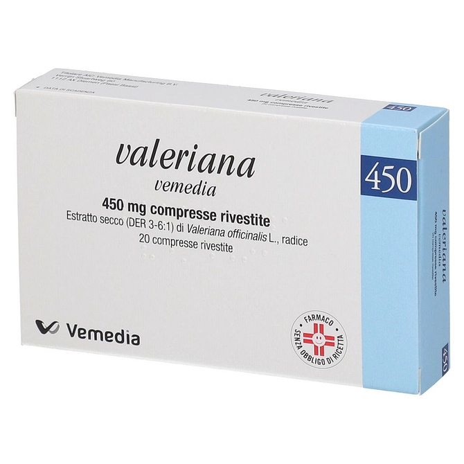 Valeriana Vemedia 20 Cpr Riv 450 Mg