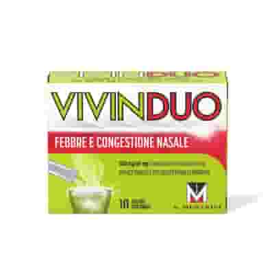 VIVINDUO FEBBRE E CONGESTIONE NASALE orale 10 bustine 500 mg +60 mg