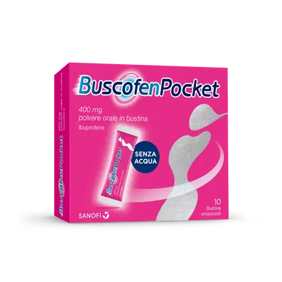 BuscofenPocket 10 bustine, ibuprofene contro dolori forti da ciclo BuscofenPocket 10 bustine, ibuprofene contro dolori forti da ciclo