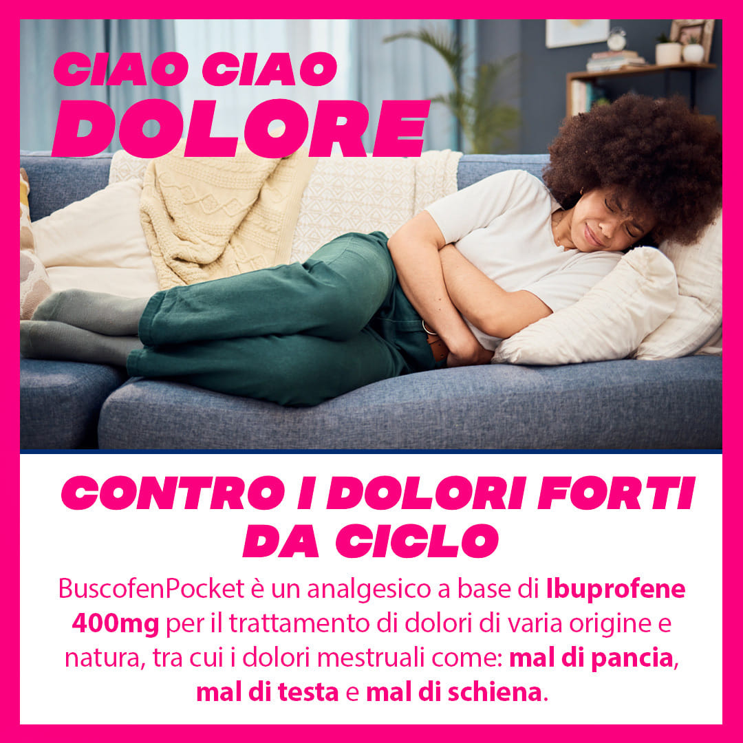 BuscofenPocket 10 bustine, ibuprofene contro dolori forti da ciclo