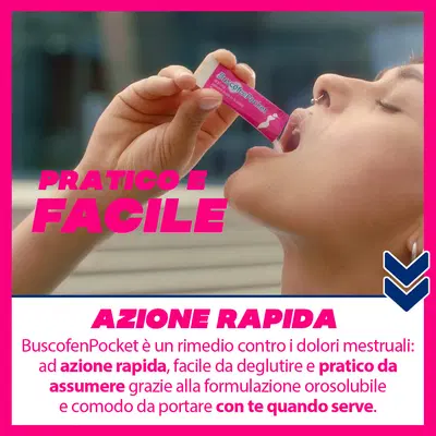 BuscofenPocket 10 bustine, ibuprofene contro dolori forti da ciclo BuscofenPocket 10 bustine, ibuprofene contro dolori forti da ciclo
