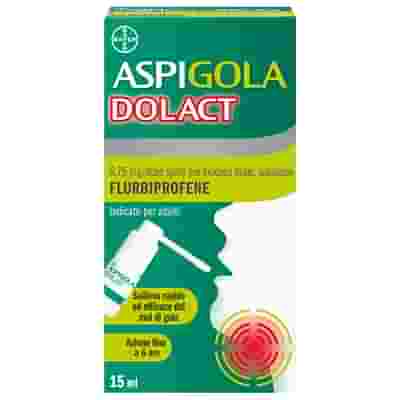 Aspi Gola Dolact Spray Antinfiammatorio e Antidolorifico per Mal di Gola Forte con Flurbiprofene, Flacone 15ml