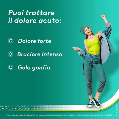 Aspi Gola Dolact Spray Antinfiammatorio e Antidolorifico per Mal di Gola Forte con Flurbiprofene, Flacone 15ml Aspi Gola Dolact Spray Antinfiammatorio e Antidolorifico per Mal di Gola Forte con Flurbiprofene, Flacone 15ml