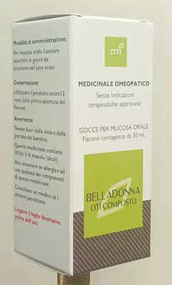 BELLADONNA OTI COMPOSTO*gocce flacone da 50 ml soluzione idroalcolica per mucosa orale BELLADONNA OTI COMPOSTO*gocce flacone da 50 ml soluzione idroalcolica per mucosa orale