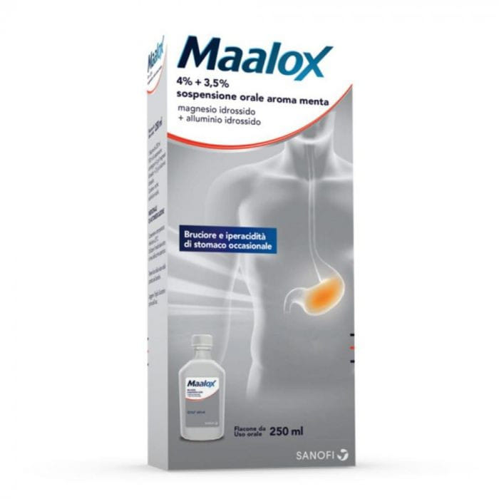 Maalox Orale Sospensione 250 Ml 4% + 3,5%