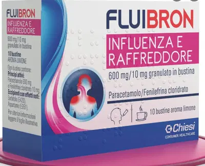 FLUIBRON INFLUENZA E RAFFREDDORE 10 bustine FLUIBRON INFLUENZA E RAFFREDDORE 10 bustine