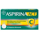 AspirinaACT C Antinfiammatorio e Antidolorifico per Febbre e Influenza con Vitamina C, 10 Compresse Effervescenti