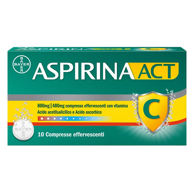 Aspirina Act 800 + 480mg 10 Compresse Effervescenti