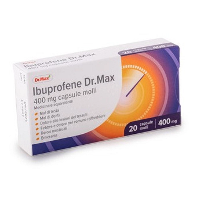Ibuprofene (Dr Max) 20 Cps Molli 400 Mg