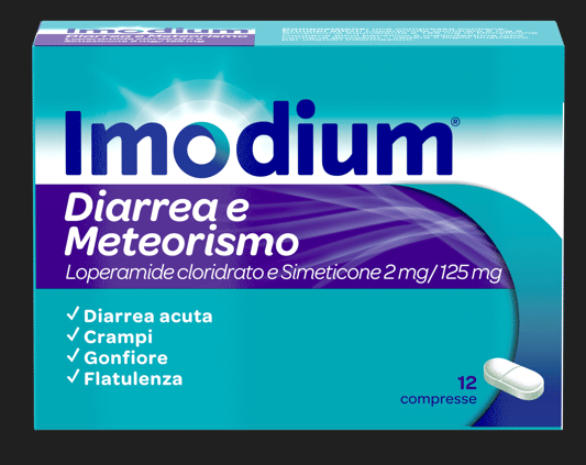 Imodium Diarrea E Meteorismo 12 Compresse