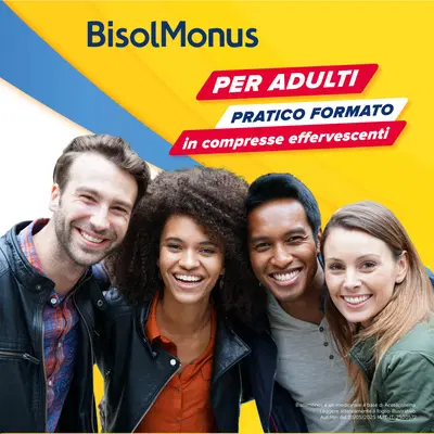 Bisolmonus Mucolitico contro Catarro e Tosse Grassa, 10 Compresse Effervescenti Bisolmonus Mucolitico contro Catarro e Tosse Grassa, 10 Compresse Effervescenti