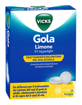 VICKS GOLA*24PAST 5+1MG LIMONE