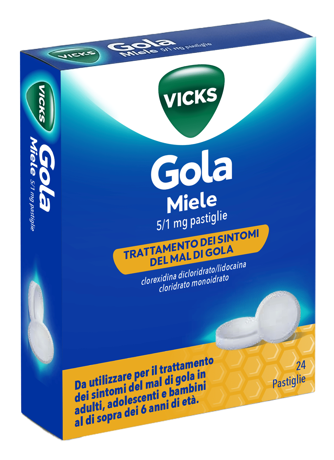 VICKS GOLA*24PAST 5+1MG MIELE