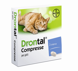 DRONTAL 2 compresse 230 mg + 20 mg gatti