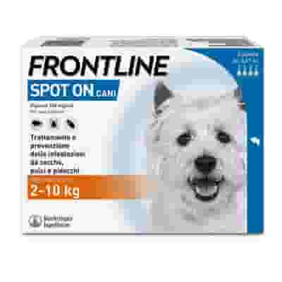 Frontline Spot On Cani x4 Pipette, Antiparassitario per Cani e Cuccioli (2-10Kg), Contro Pulci, Zecche E Pidocchi 