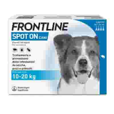 Frontline Spot On Cani x4 Pipette, Antiparassitario per Cani e Cuccioli (10-20Kg), Contro Pulci, Zecche E Pidocchi 