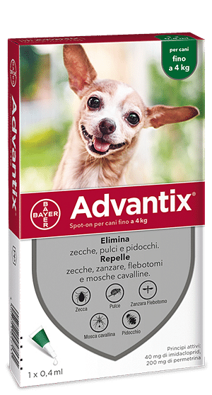 Advantix Spot On Soluzione 1 Pipetta 0,4 Ml Cani Fino A 4 Kg