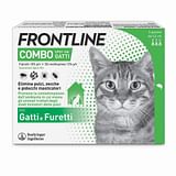 FRONTLINE COMBO SPOT-ON GATTI soluzione 3 pipette 0,5 ml 50 mg + 60 mg gatti e furetti