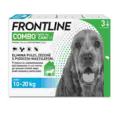 Frontline Combo Cani x3 Pipette, Antiparassitario per Cani Medi e Cuccioli (10-20Kg) Contro Pulci, Zecche, Uova, Larve E Pidocchi