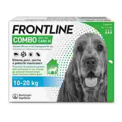 Frontline Combo Cani x3 Pipette, Antiparassitario per Cani Medi e Cuccioli (10-20Kg) Contro Pulci, Zecche, Uova, Larve E Pidocchi