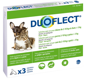 DUOFLECT 3 pipette 2-10 kg cani/gatti