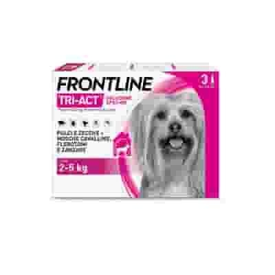 Frontline Tri-Act x3 Pipette, Antiparassitario Per Cani e Cuccioli (Taglia XS 2-5Kg) Contro Pulci, Zecche, Zanzare, Pappataci e Leishmaniosi