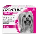 Frontline Tri-Act x6 Pipette, Antiparassitario Per Cani e Cuccioli (Taglia XS 2-5Kg) Contro Pulci, Zecche, Zanzare, Pappataci e Leishmaniosi