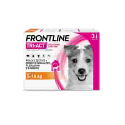Frontline Tri-Act x3 Pipette, Antiparassitario Per Cani e Cuccioli (Taglia S 5-10Kg) Contro Pulci, Zecche, Zanzare, Pappataci e Leishmaniosi