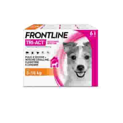 Frontline Tri-Act x6 Pipette, Antiparassitario Per Cani e Cuccioli (Taglia S 5-10Kg) Contro Pulci, Zecche, Zanzare, Pappataci e Leishmaniosi