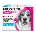 Frontline Tri-Act x6 Pipette, Antiparassitario Per Cani e Cuccioli (Taglia M 10-20Kg) Contro Pulci, Zecche, Zanzare, Pappataci e Leishmaniosi