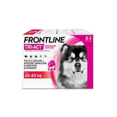 Frontline Tri-Act x6 Pipette, Antiparassitario Per Cani e Cuccioli (Taglia XL 40-60Kg) Contro Pulci, Zecche, Zanzare, Pappataci e Leishmaniosi