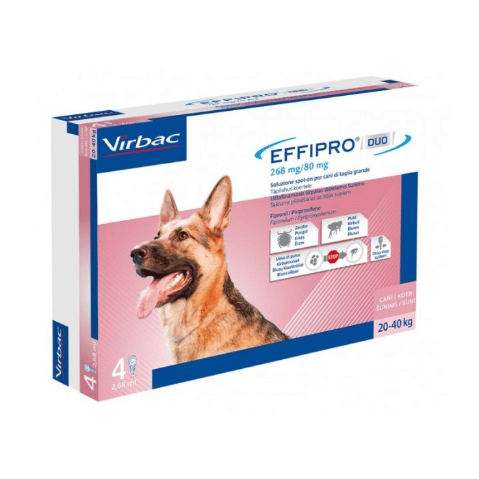 EFFIPRO DUO 4 pipette 20-40 kg cani